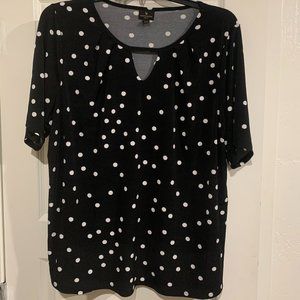 Black & White Polka Dot Top